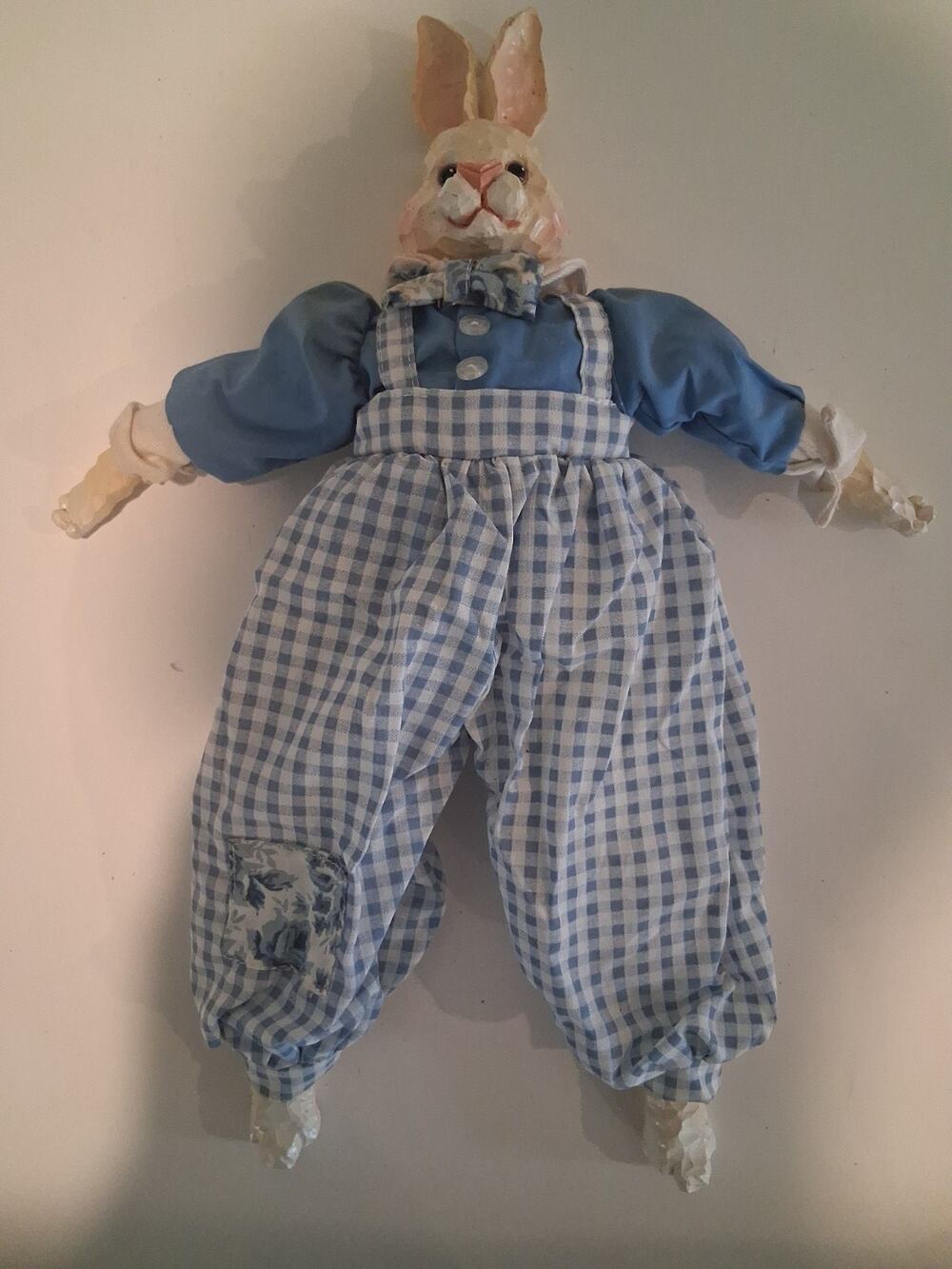 Vintage Avon Mr Hopper Bunny Doll Ceramic Head Feet Cloth Body Easter Gingham...